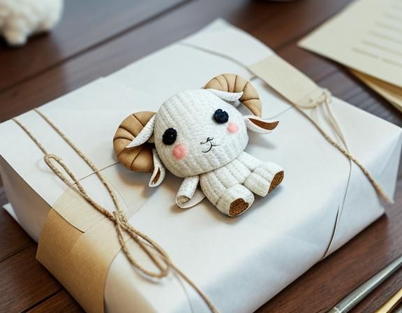 Cute Sheep Wrapped as a Gift