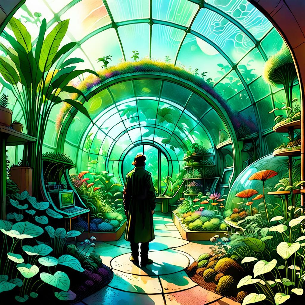 Futuristic Oasis in the Ruins of a Desolate World