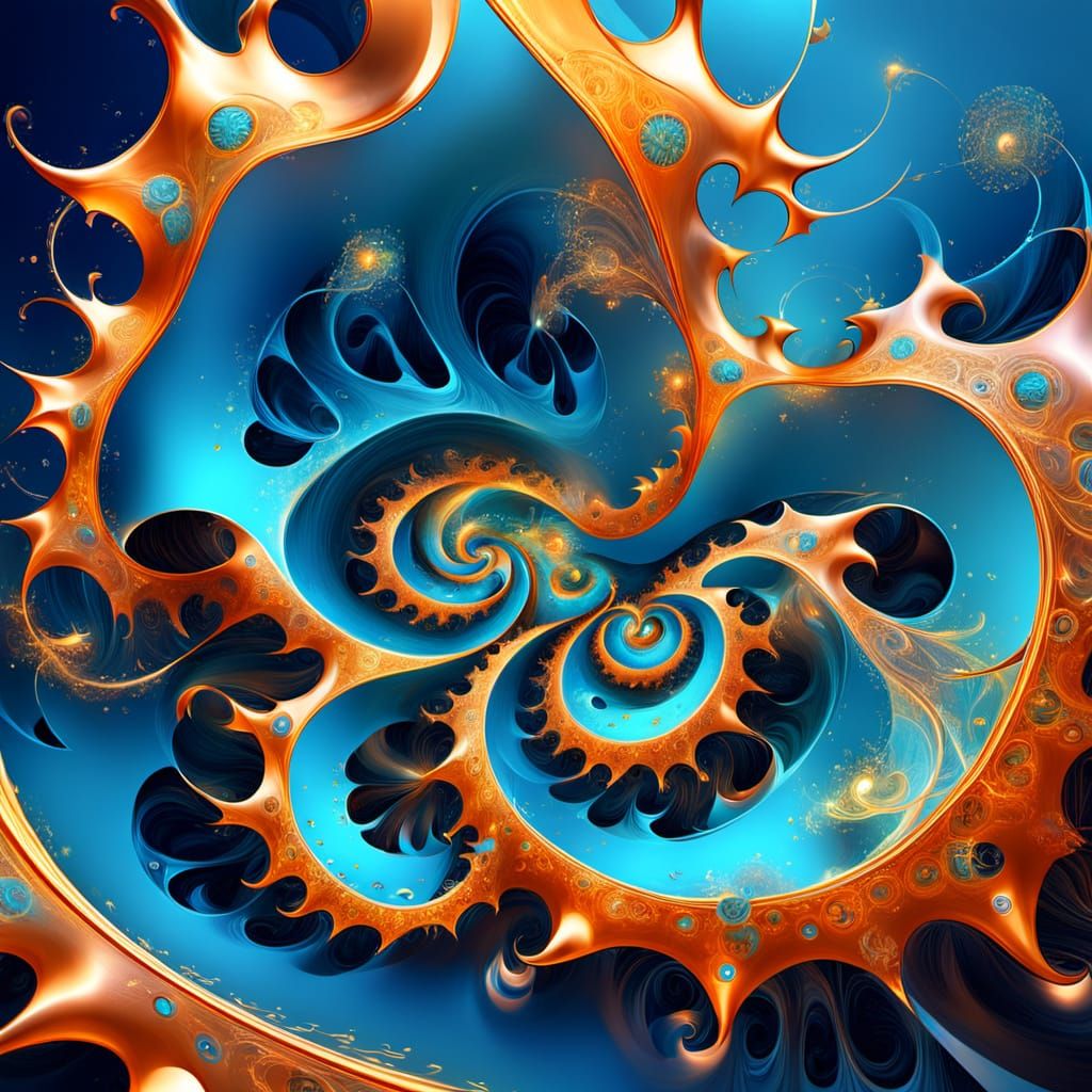 Abstract Quantum Wave Function Superposition Art