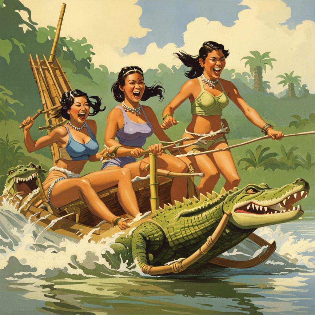 Crocodile Sled Ride on the Lake