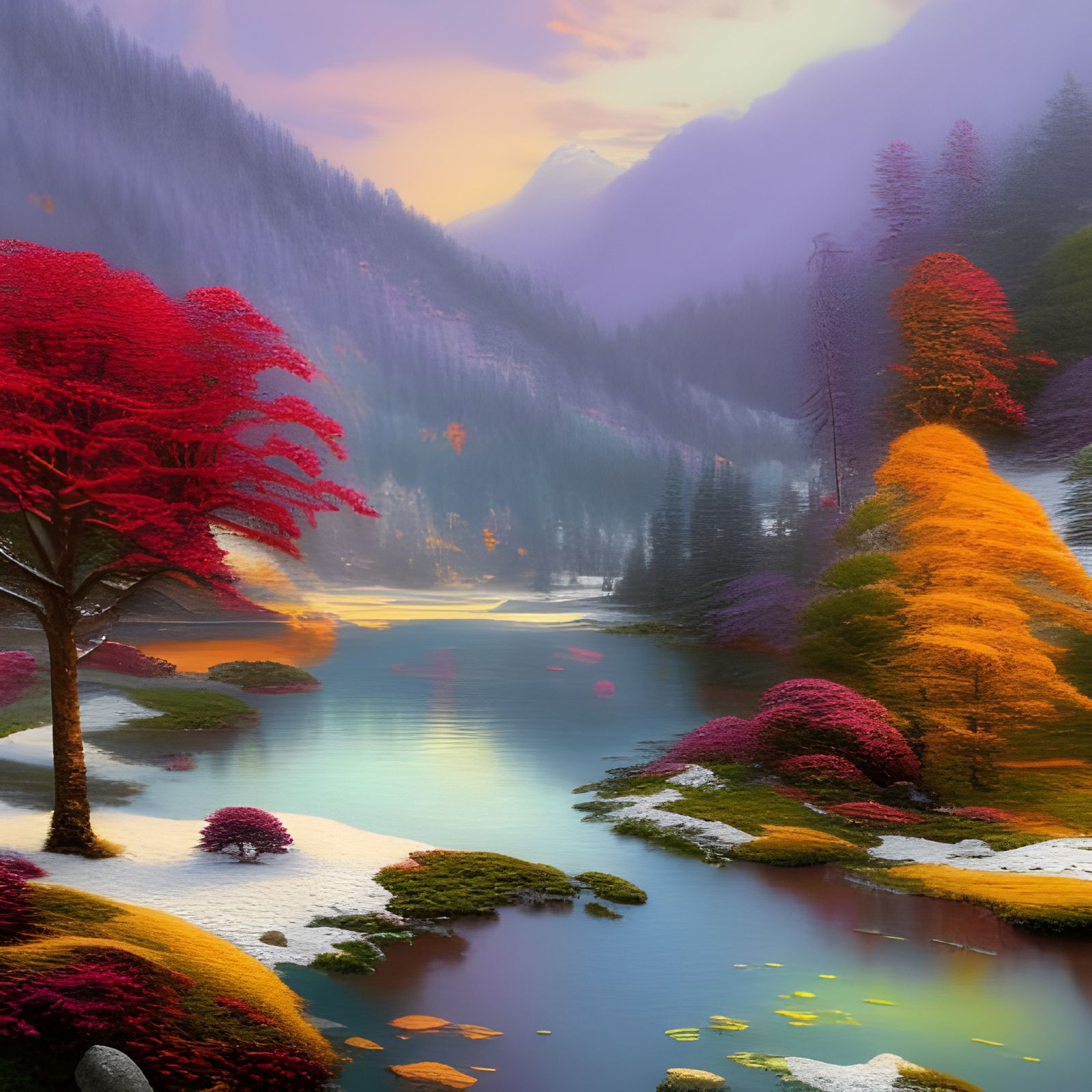 First snowfall - Autumn to Winter