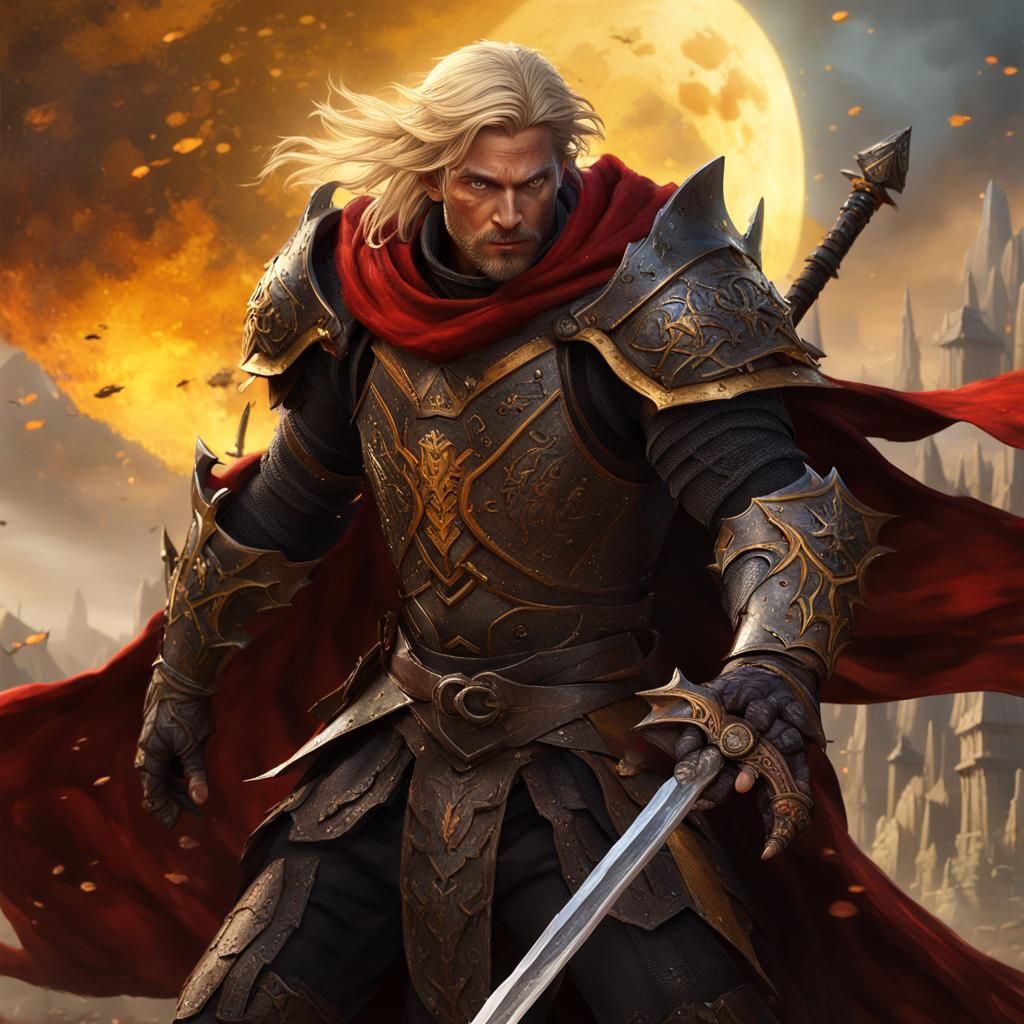 Mage Knight in Rugged Armor: Fantasy Concept Art