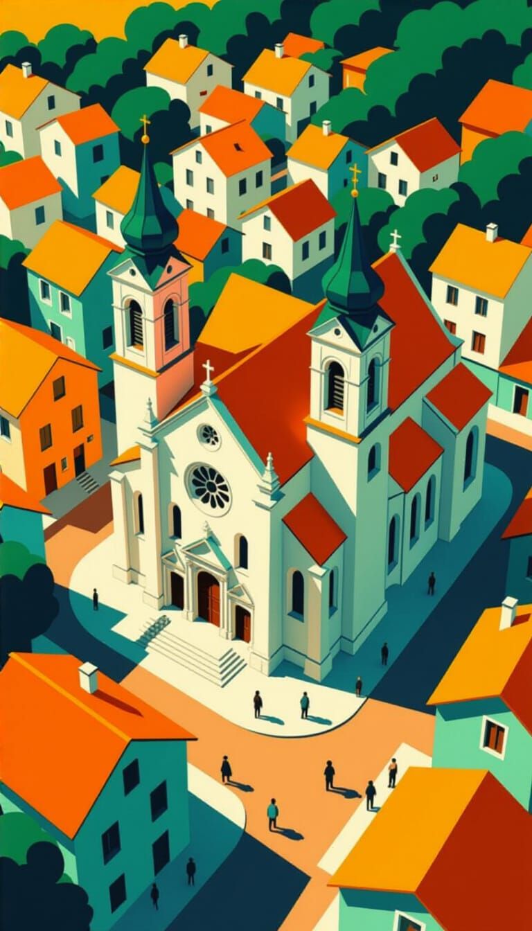 Renaissance Church & Homes in Orange and Teal