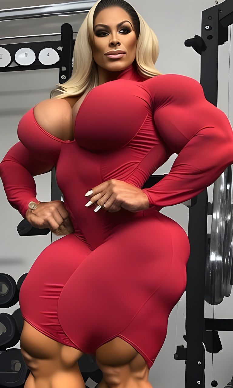 Voluptuous Bodybuilder in Bikini, Fantasy Concept Art