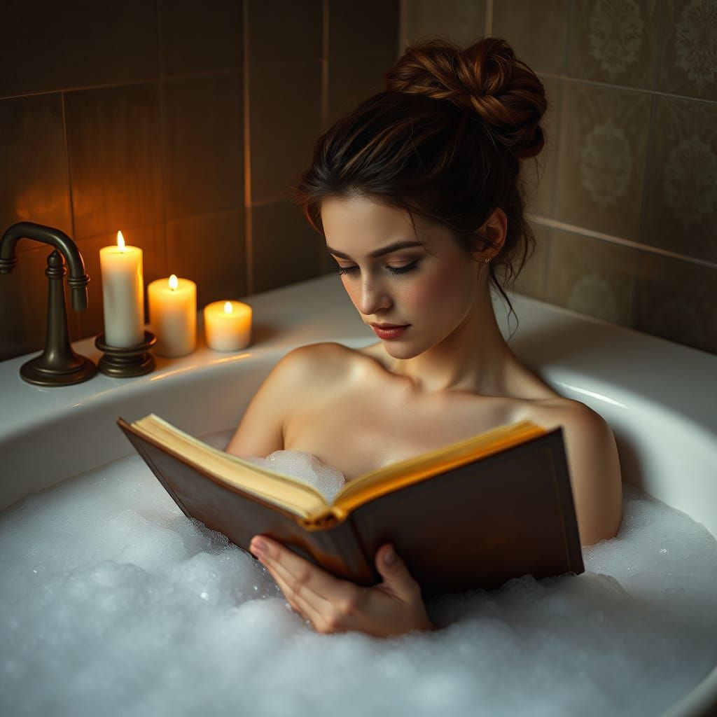 Candlelit Bath Time Serenity