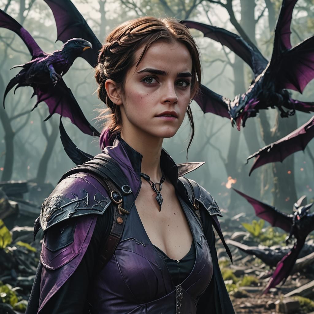 Emma Watson as Morrigan Aensland: Cinematic Portrait