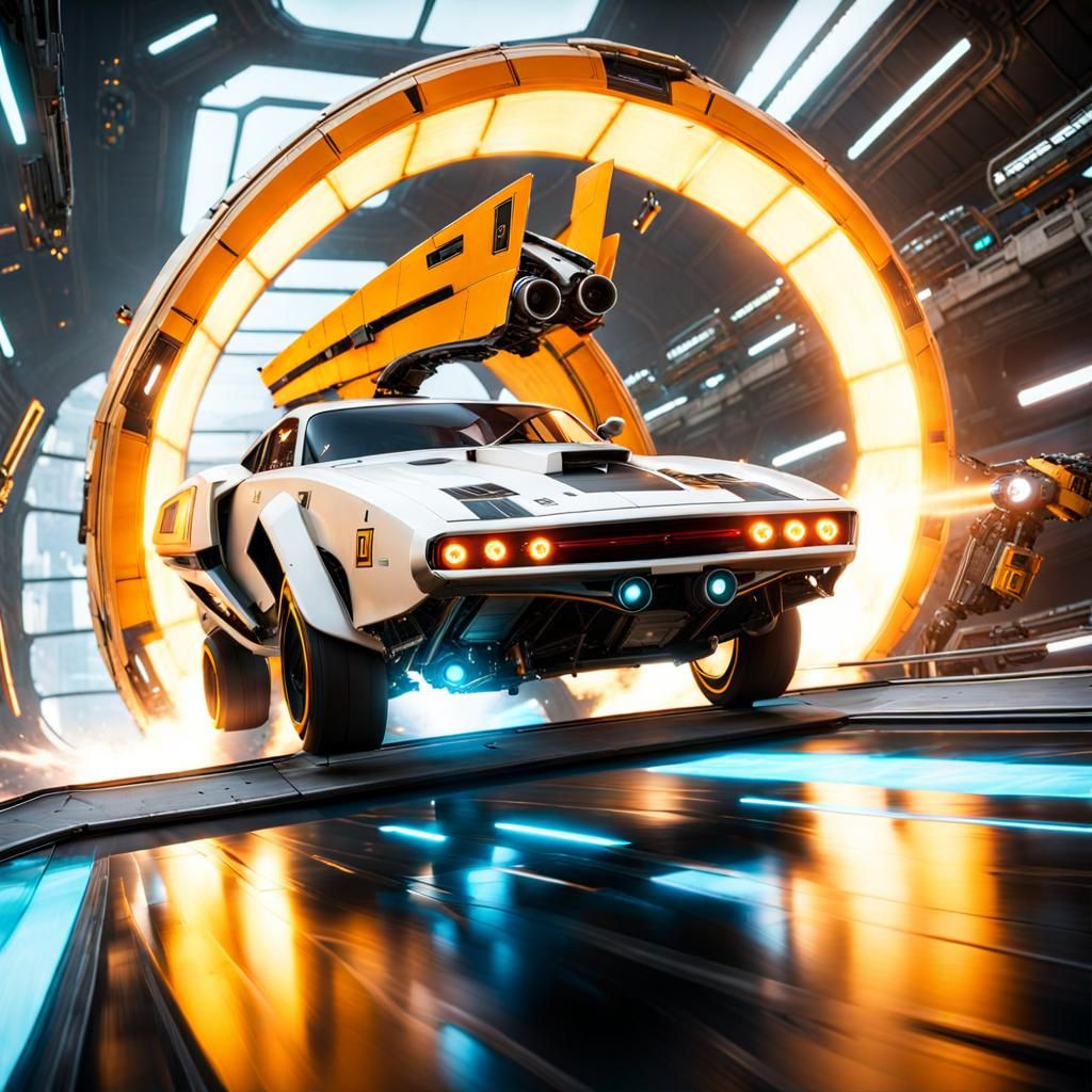 A Futuristic Drag racing 🏎️💨 in a clash with AI invasion