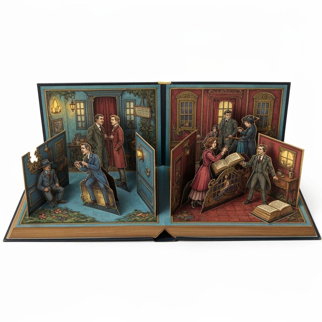 Vintage Pop-Up Book Reveals Mystery Scenes in Illustrative S...