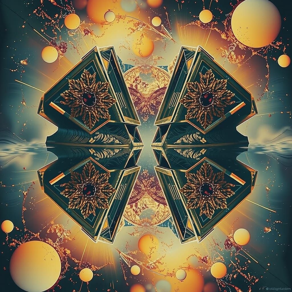 Hyperrealistic Sculpture of Reflected Glory in Exquisite Det...