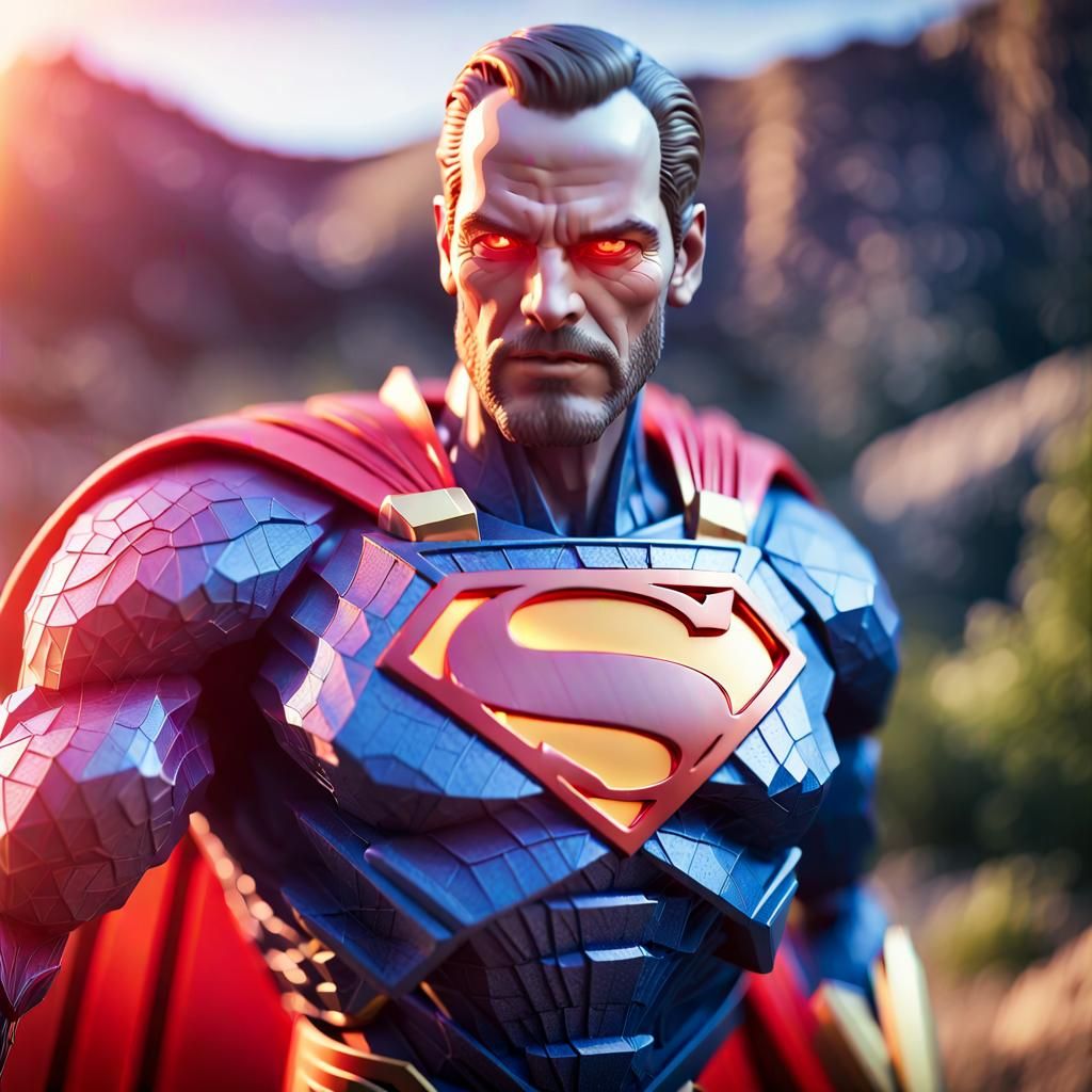 Superman vs Zod: Hyperrealistic Battle with Volumetric Light...