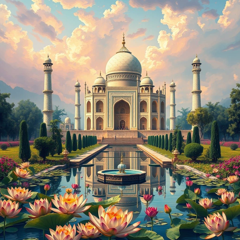 Cybertronic Hindu Temple: Palace with Lotus Pond