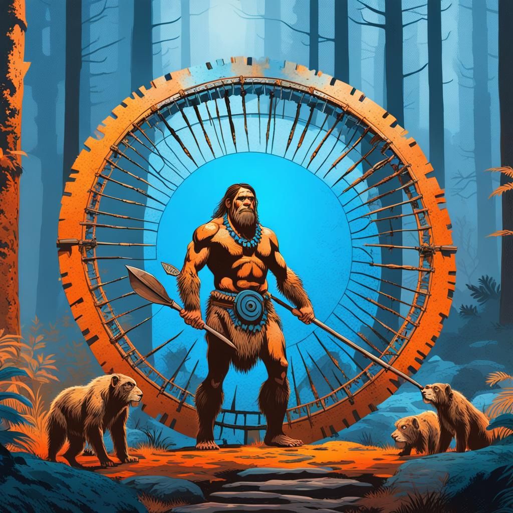 Neanderthals Observe Mechanical Structure in Forest, Cinemat...