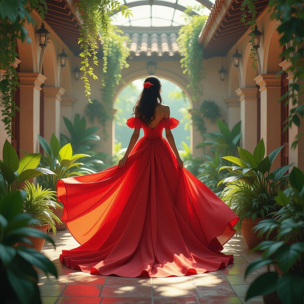 Hibiscus Princess in Miyazaki-esque Fantasy World