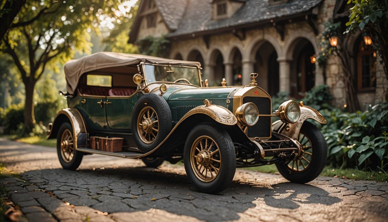 Luxurious Antique Elven Car in Professional Photography