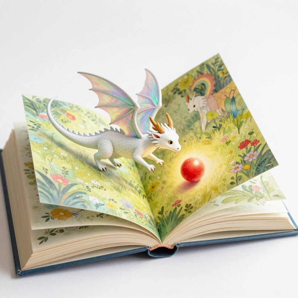 Gussy flys around chasing his ball where ever he goes.