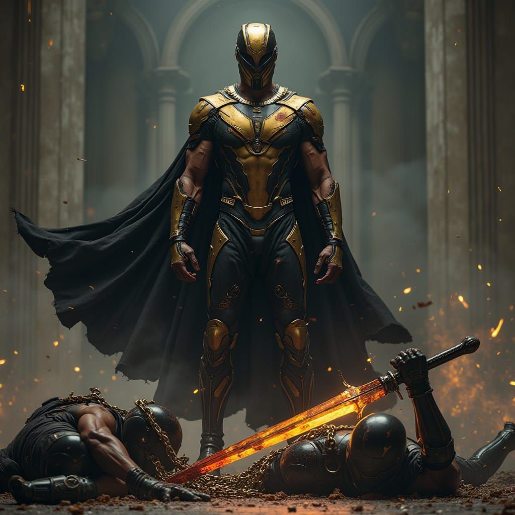 Regal Cosmic Emperor Reveals Power in Stealth Suit Armor