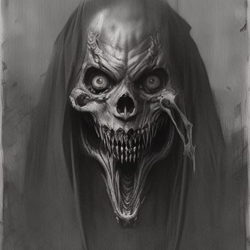 Tormented Smile in the Style of Gustave Doré