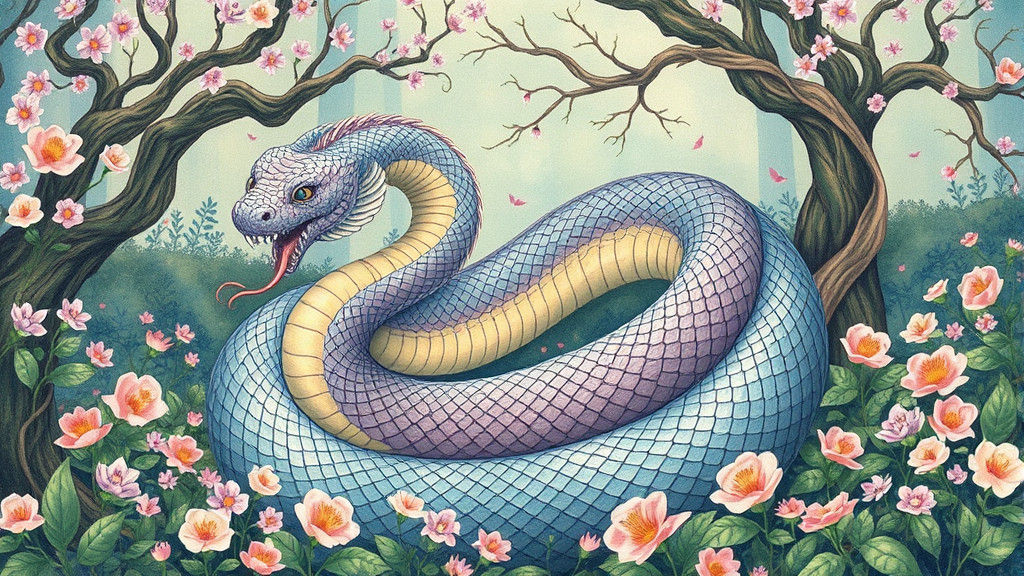Whimsical Doodle Serpent - Lavenblu