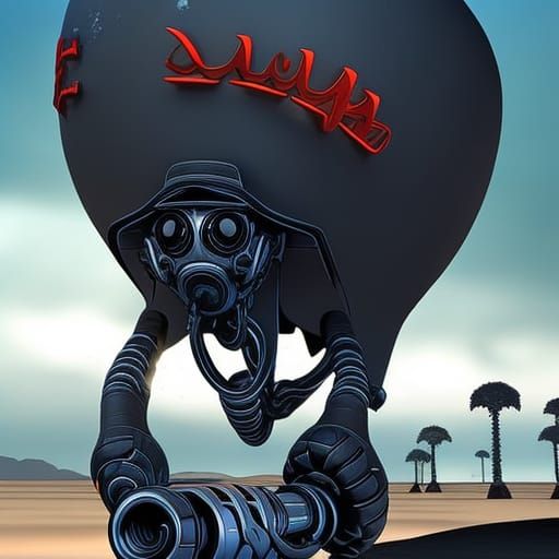 Cephalopod Alien Baseball Player Comic Art