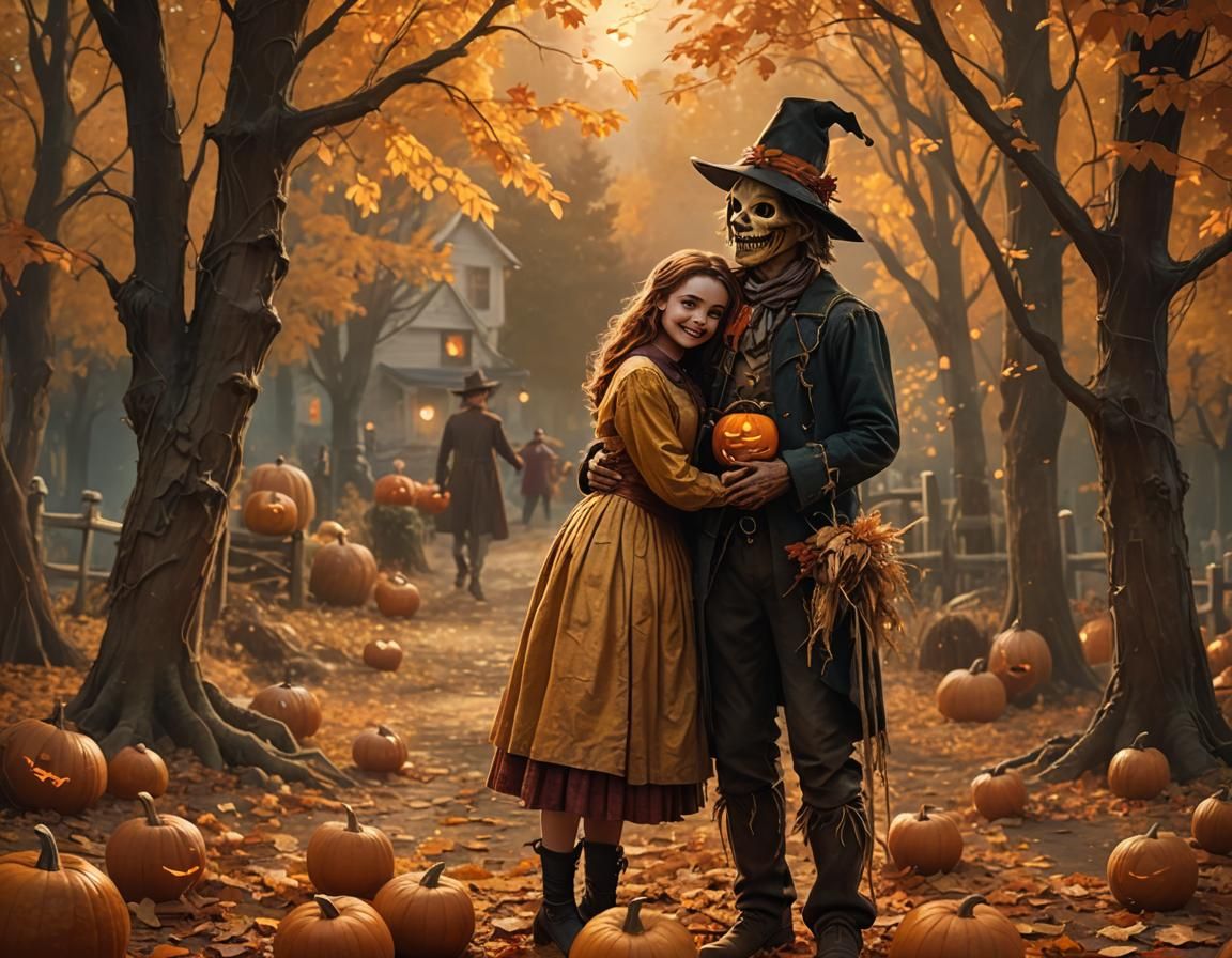 Autumn Embrace: Cinematic Digital Matte Painting