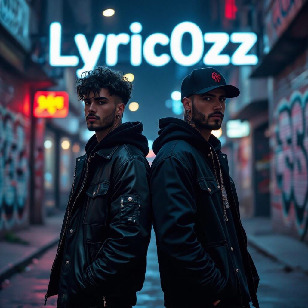 Urban Underground: Men in Cyberpunk-Style Graffiti Scene