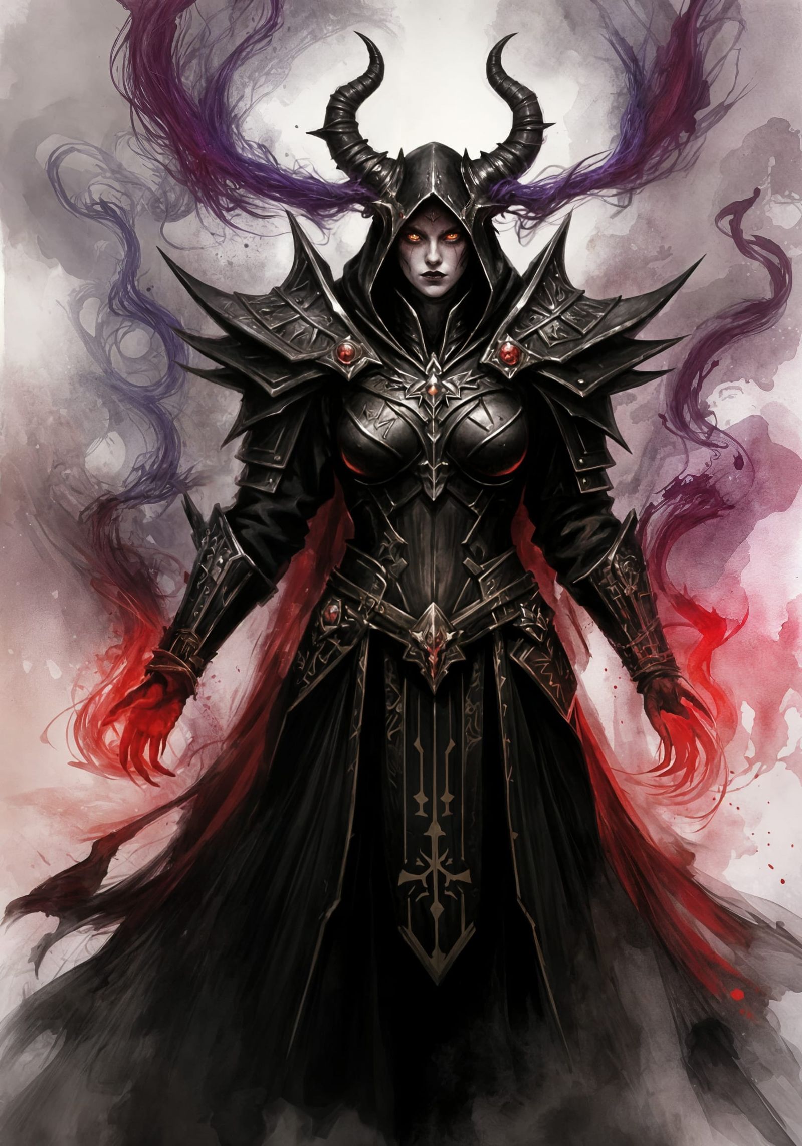 Female Warlock of the Evil Empire, Ink Drawing