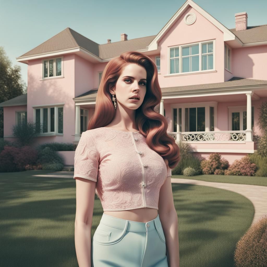Lana Del Rey in a Suburban Home