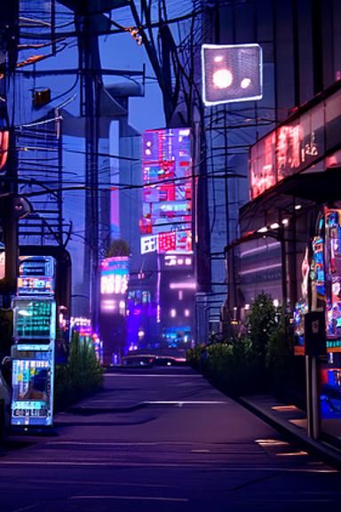 Futuristic Tokyo Nightscape in 2300: Cinematic 8K Render