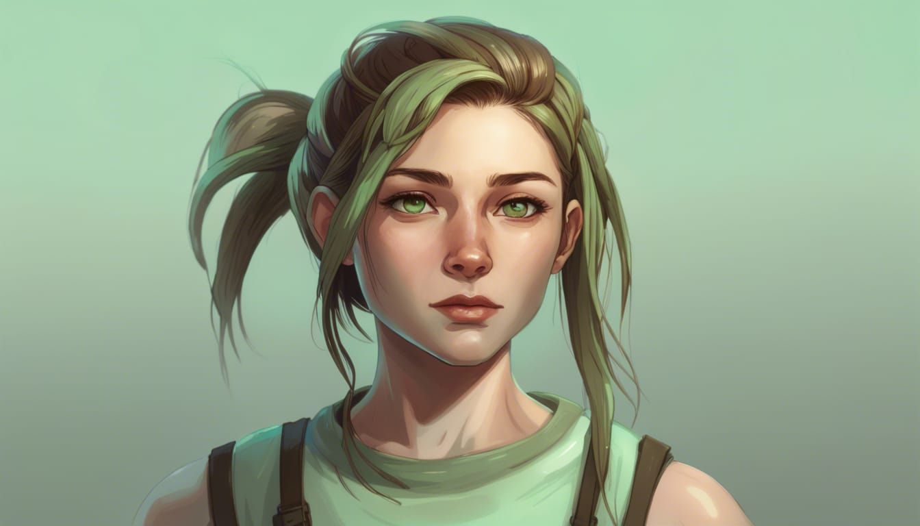 Amity Blight Portrait in Art Nouveau Style