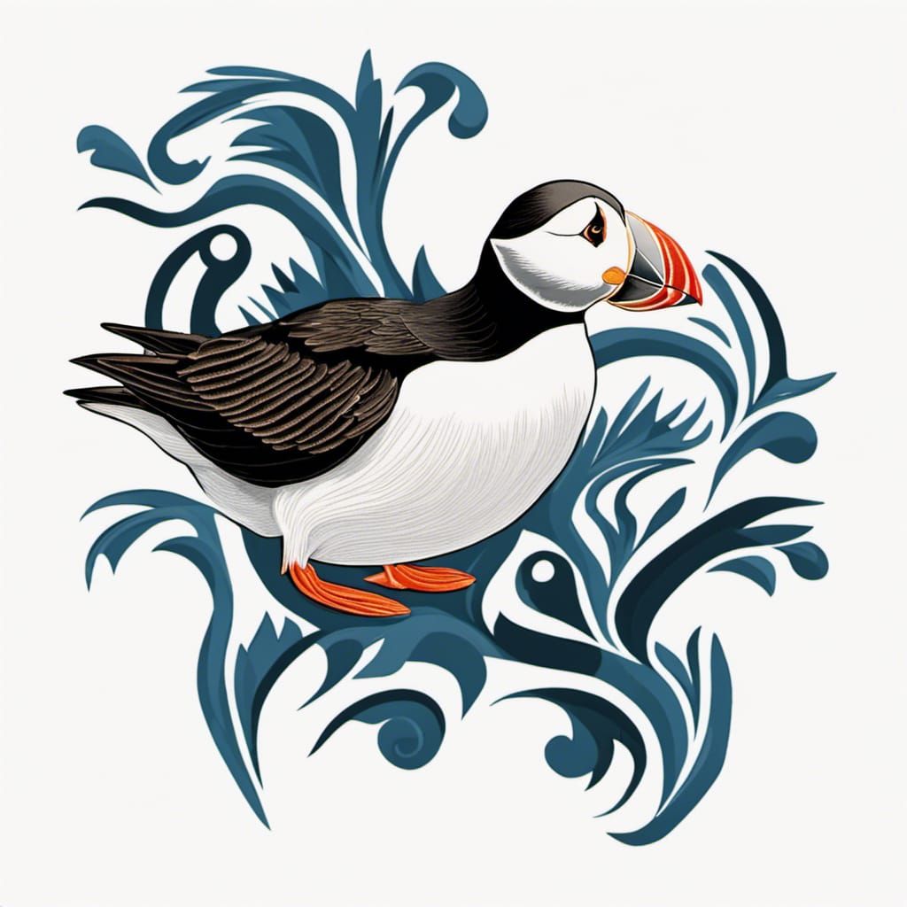 Icelandic Folk Art Puffin