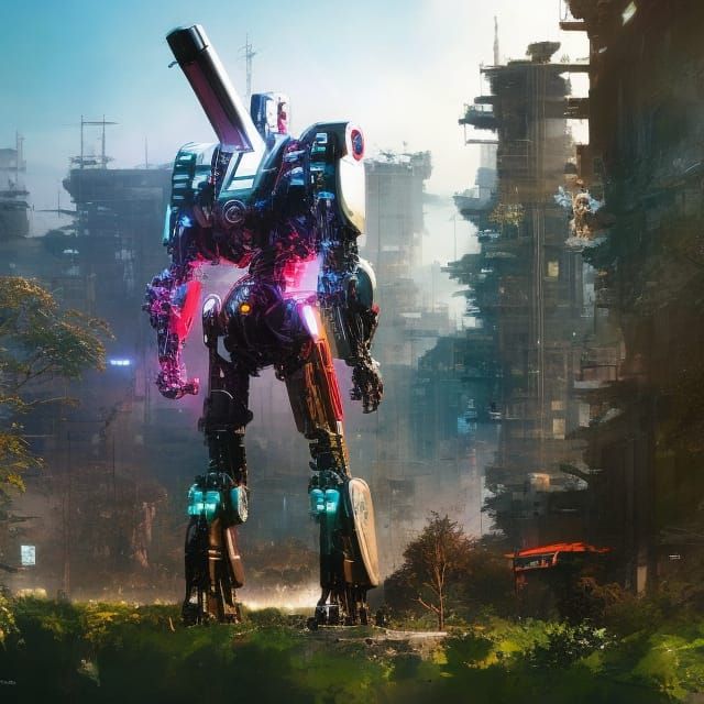 Detailed Technical Drawing of Cybernetic Superhuman