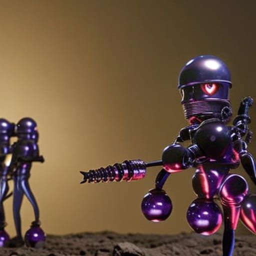 Blueberry Robot Horror in Doré Style