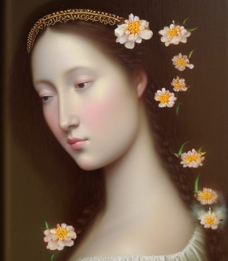 Girls With Jasmine Flowers In Their Hair no36 - by Solomon