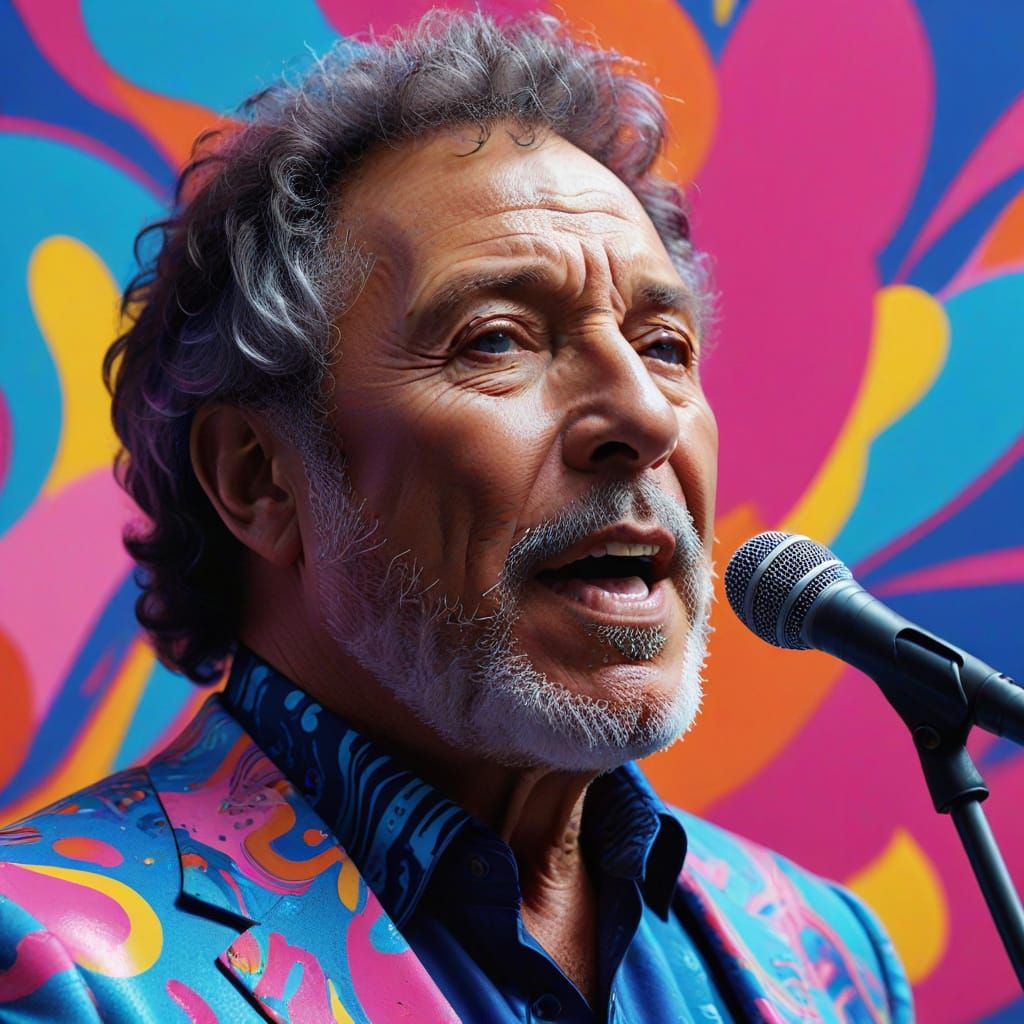 Psychedelic Pop Art Tom Jones Concert