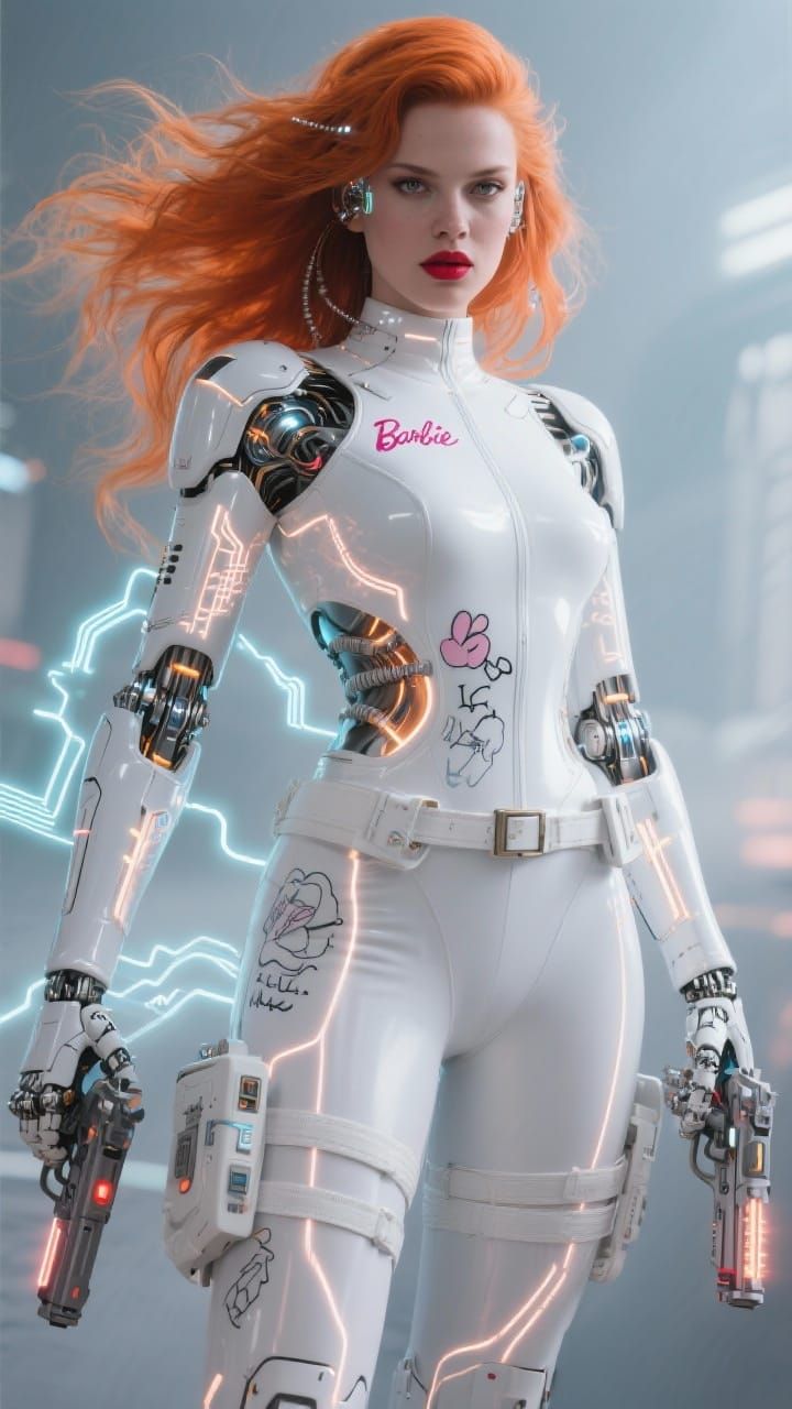 Cyborg Warrior Reimagined as Mythic Fusion