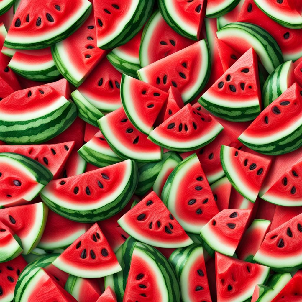 Hyperrealistic Watermelon with Intricate Details