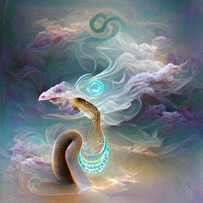 Ethereal Serpent Digital Art
