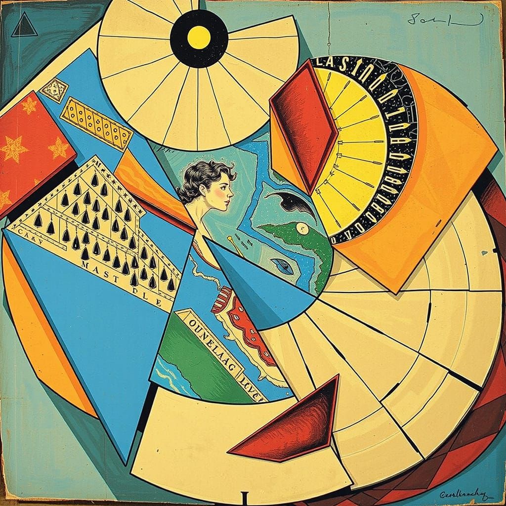 Complex Geometric Abstract Art with Sharp Angles