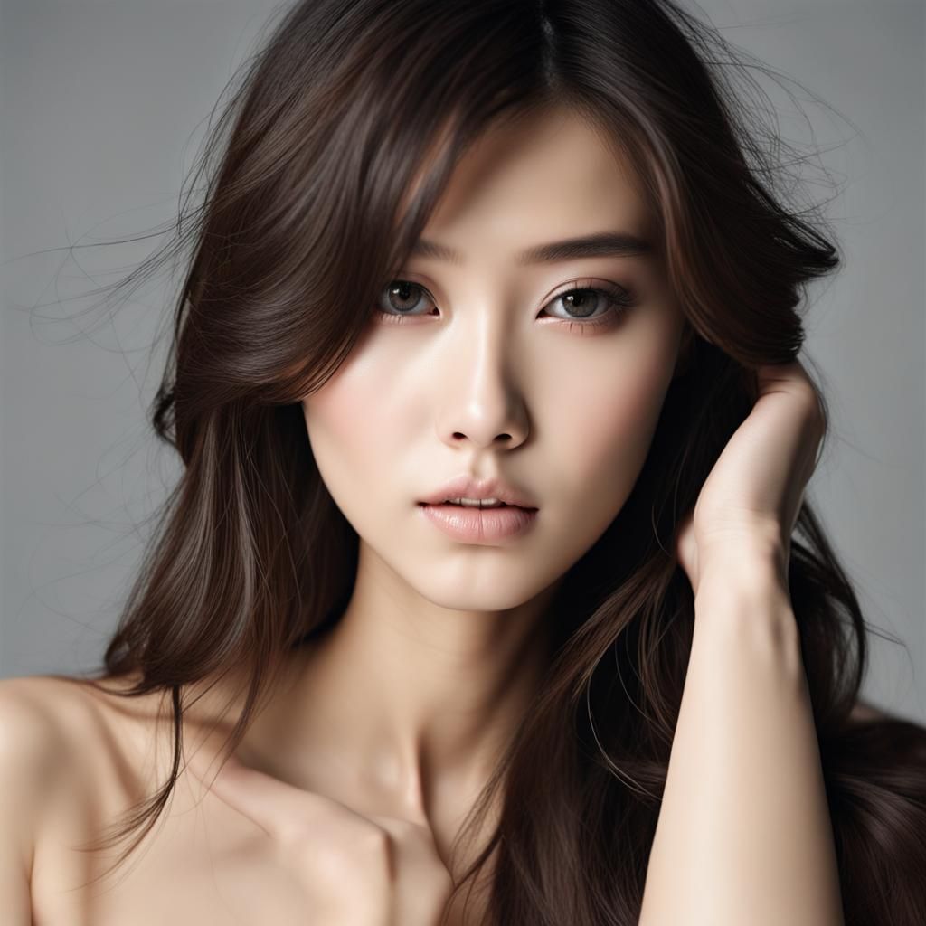 Beautiful Korean Supermodel Portrait