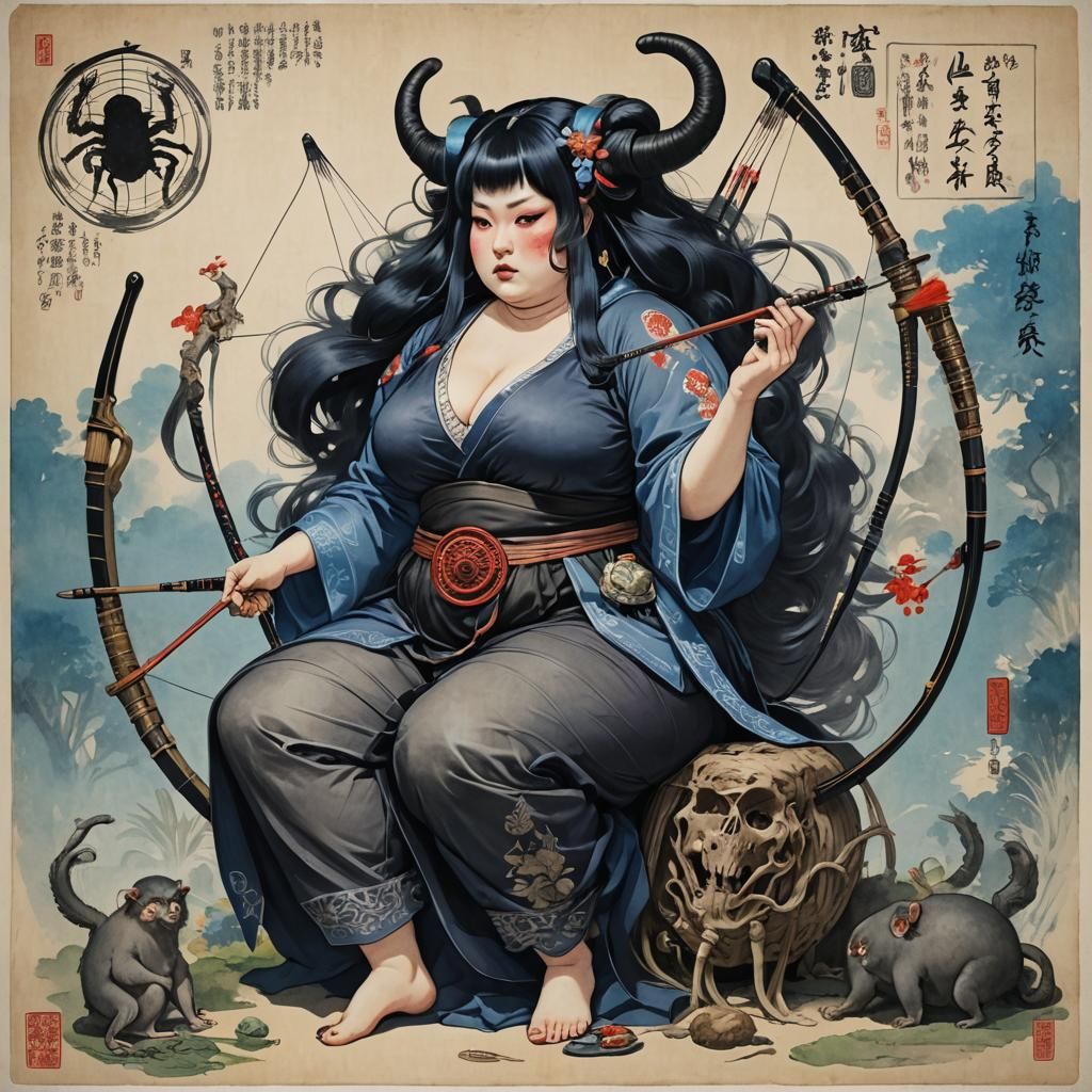 Morbid Gothic Enchantress with Cyberpunk Elements