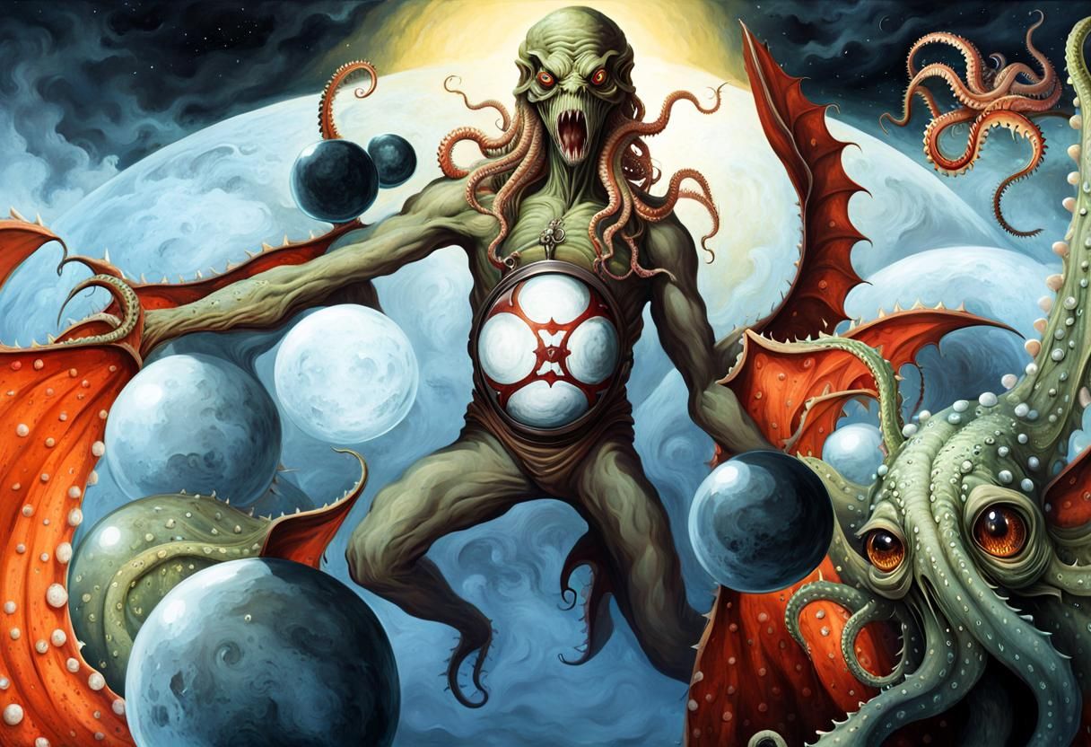 Cthulhu Cousin: Dragon Monster in a Jar