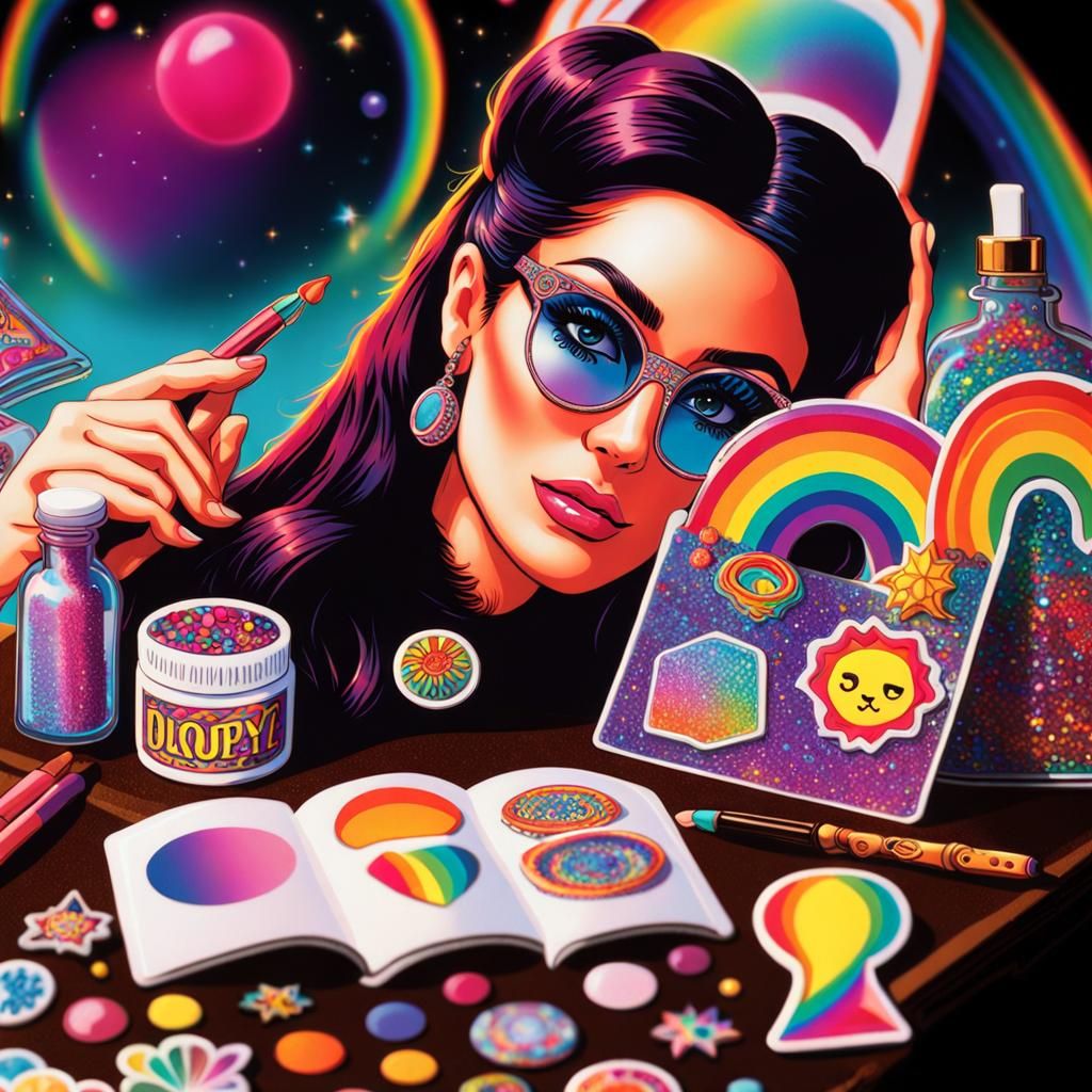 90s Puffy Stickers: Psychedelic Rainbow Potions