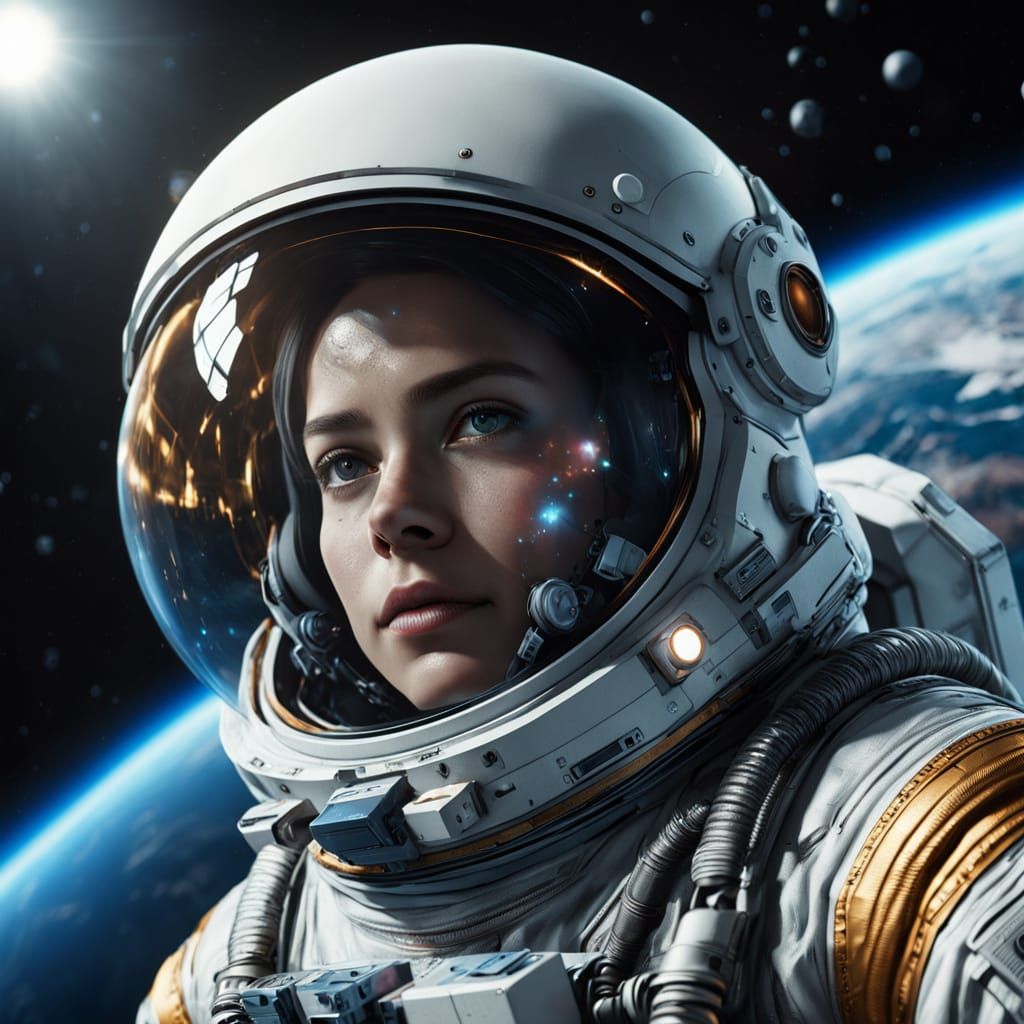 Surreal Space Explorer in Zero Gravity