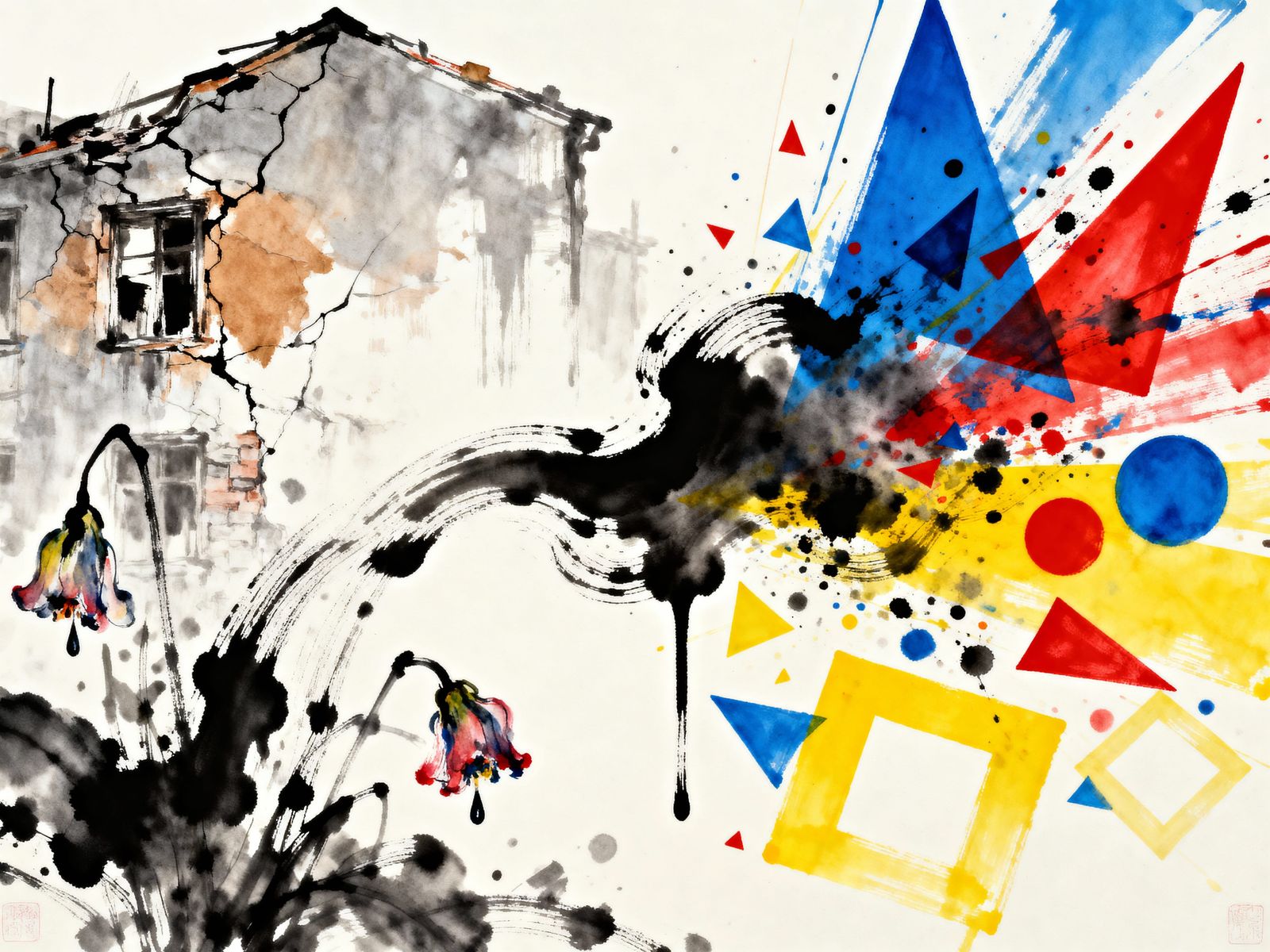 Vibrant Ink Transformation: Old to New