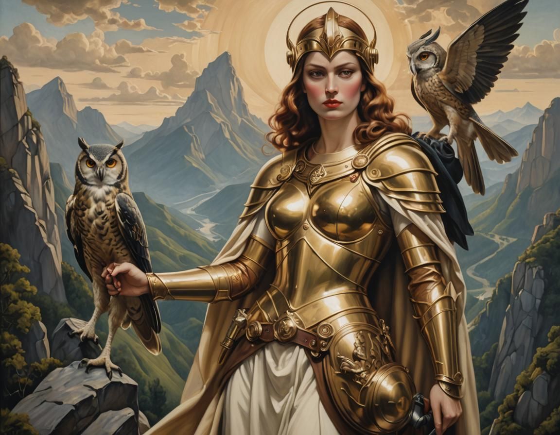 Athena on a mountain top