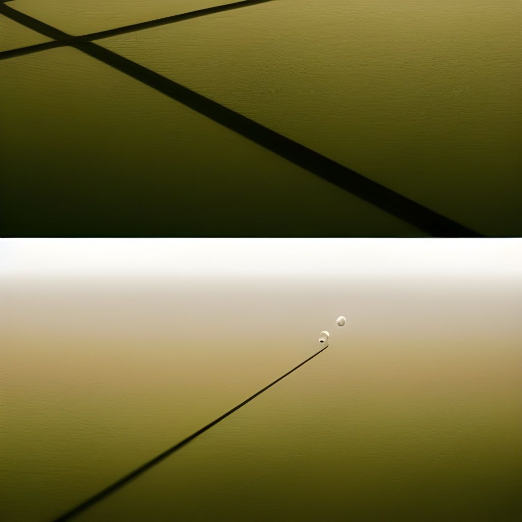 Minimalist Landscape with Scattered Objects