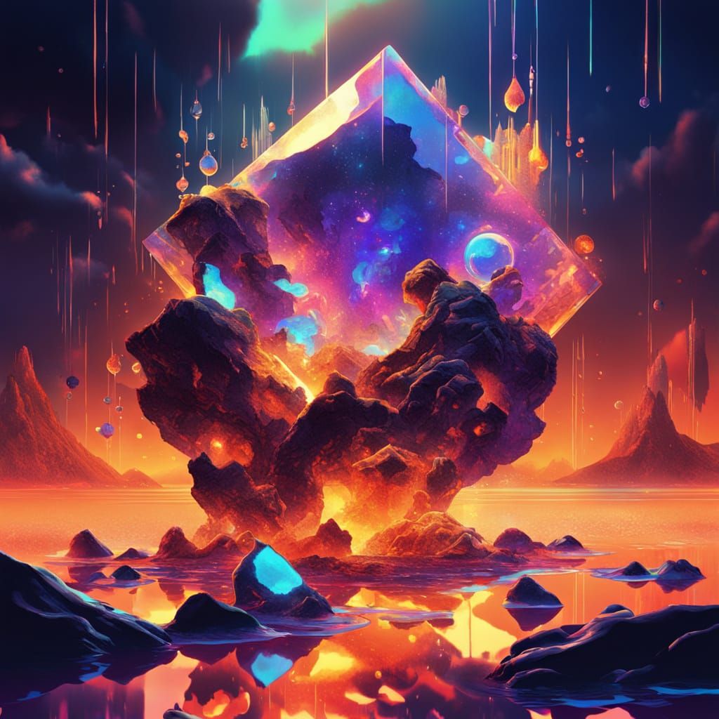 Melting Futuristic Moods: Emotional Graphic Composition