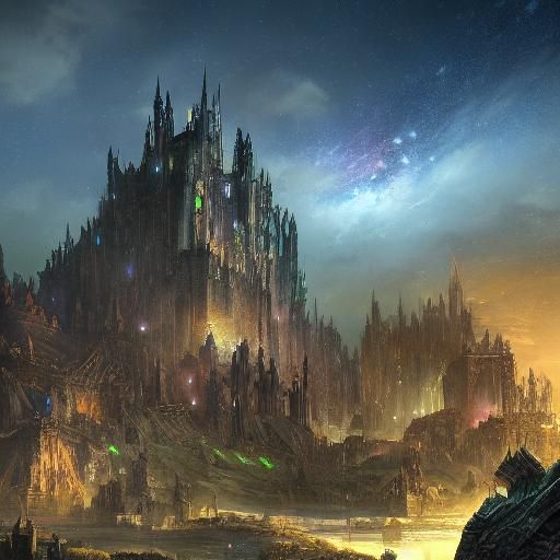 Fantastical Night Sky Concept Art in Deep Color