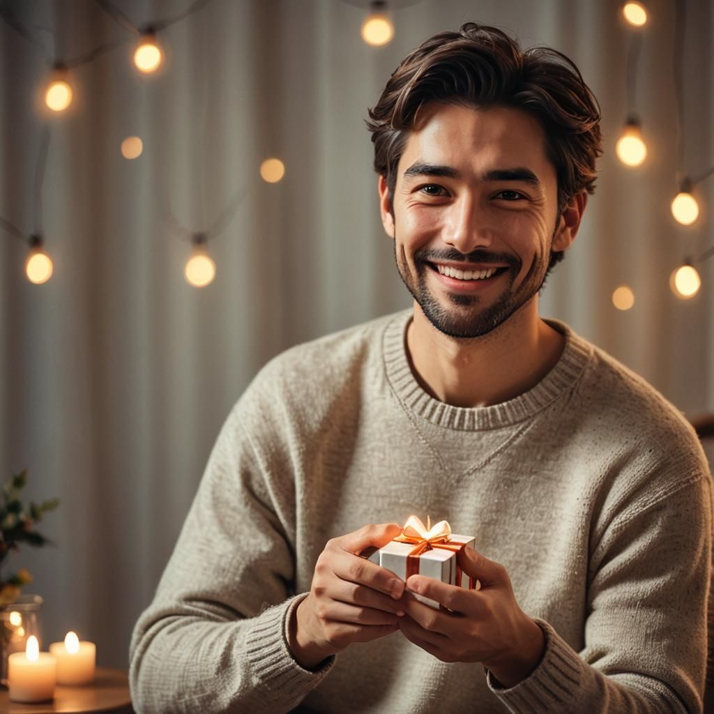 Loving Husband Portrait in Heartwarming Anime Style