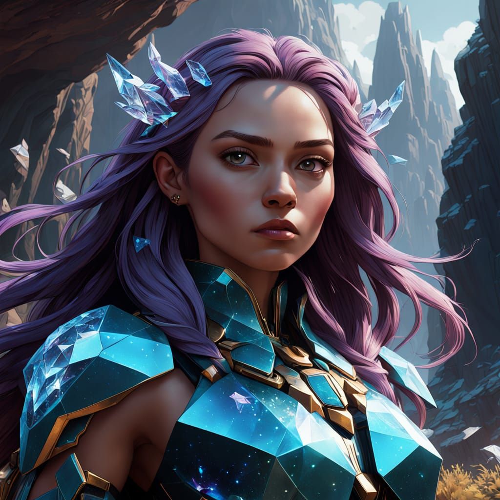 Crystal Geomancer in a Crystal Cave